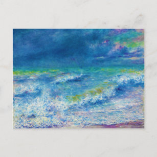 Colourful Seascape by Impressionist Artist Renoir  Postcard