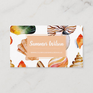 Colourful Seashells Business Card
