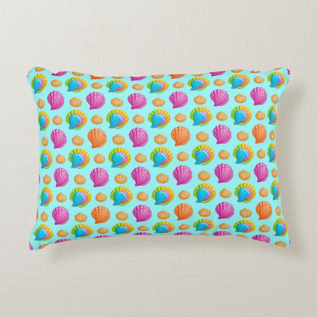Colourful Seashells  Decorative Cushion (Front)