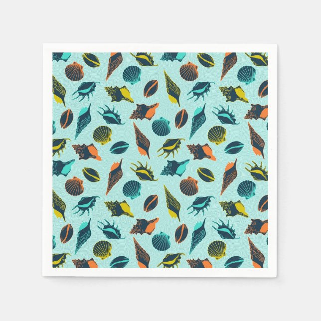 Colourful seashells napkin (Front)