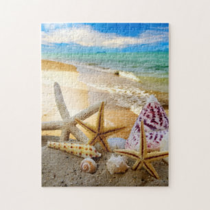Colourful Seashells on the beach 252 piece puzzle