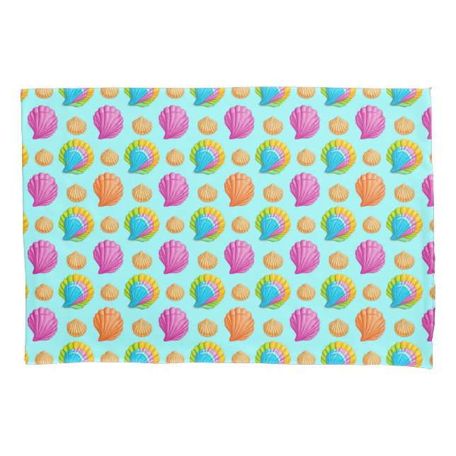 Colourful Seashells  Pillowcase (Front)
