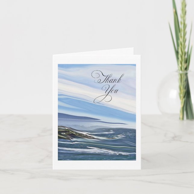 Colourful Seashore Abstract design Thank You Card (Front)