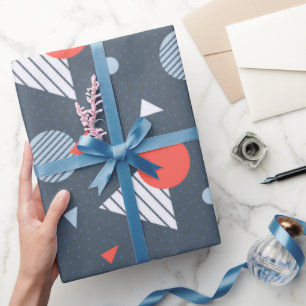Colourful Seasonal Cheerful Artisan Wedding Wrapping Paper