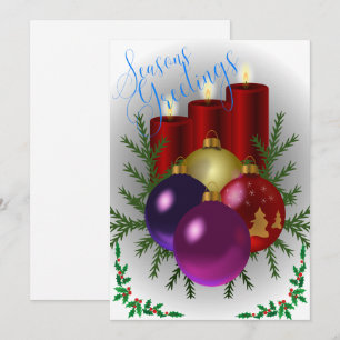 Colourful Seasons Greetings   Holiday Card
