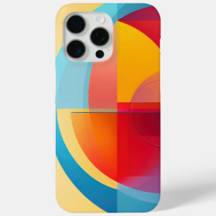 Colourful semi-circle shapes iPhone 15 pro max case