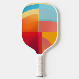 Colourful semi-circle shapes Pickleball Paddle