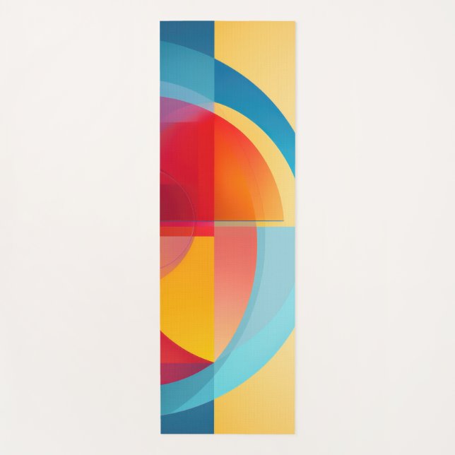 Colourful semi-circle shapes  Yoga Mat (Front)
