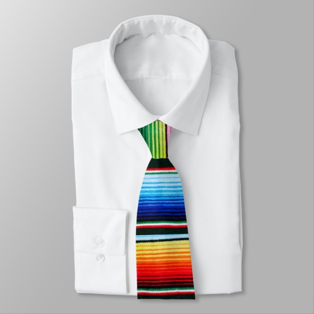 colourful serape stripes tie (Tied)