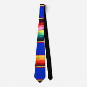 colourful serape stripes tie