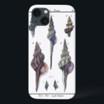Colourful Seven Seashells iPhone 13 Case<br><div class="desc">Artist Denis Diderot is talented and known for his great sea life images. In this vivid image, he captures Seven colourful Conch seashells in their most natural and unique styles. Conches are often crackled and come in all shape and sizes. Get your seashell product today and enjoy image the ocean...</div>