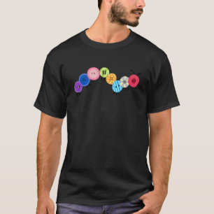 Colourful Sewing Button Caterpillar Sewing Craft K T-Shirt