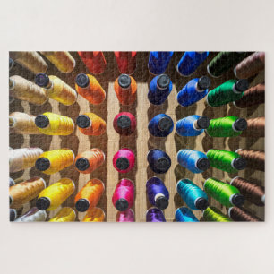 Colourful Sewing Thread Embroidery Jigsaw Puzzle
