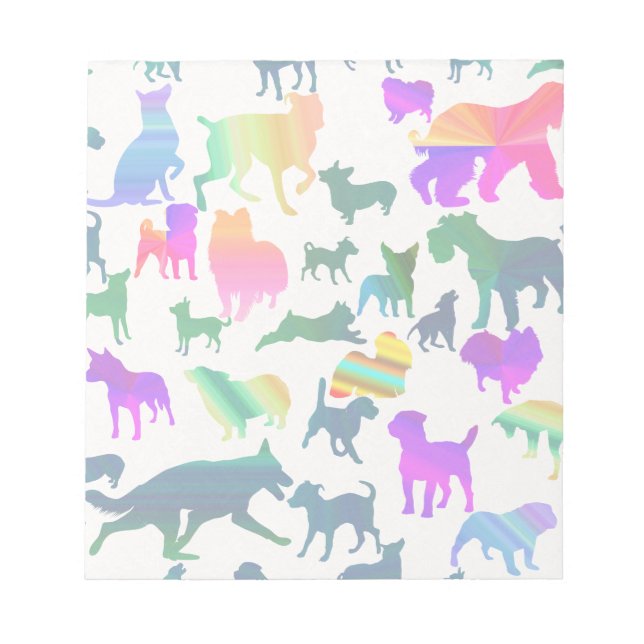 Colourful Shadow Dogs Notepad (Front)