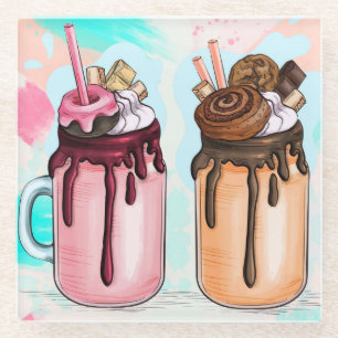 Colourful Shakes Glass Coaster
