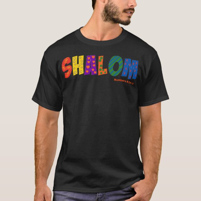 Colourful Shalom Premium  T-Shirt (Front)
