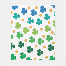 Colourful Shamrock Clover Leaves Seamless Pattern