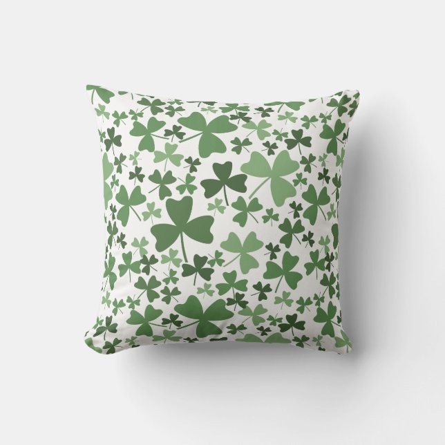 Colourful Shamrocks Cushion (Front)