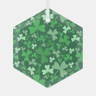 Colourful Shamrocks Glass Tree Decoration