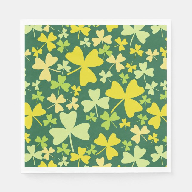 Colourful Shamrocks Napkin (Front)