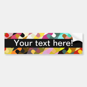 Colourful shapes abstract design bumper sticker