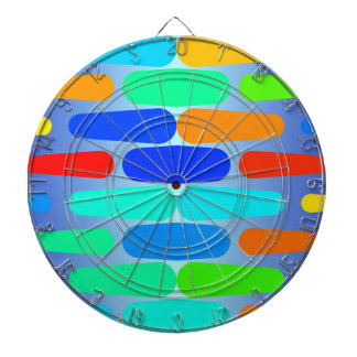 Colourful shapes abstract design dartboard