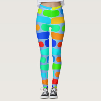 Colourful shapes abstract design leggings
