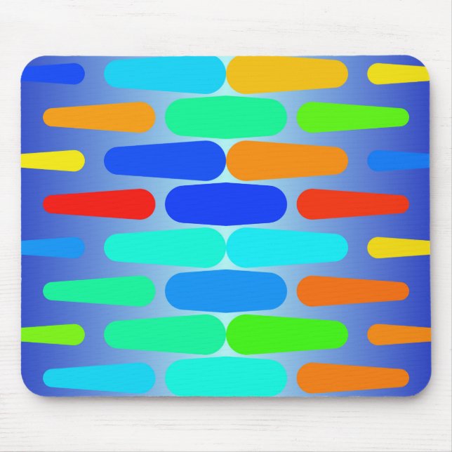 Colourful shapes abstract design mouse pad (Front)