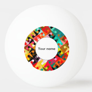 Colourful shapes abstract design ping pong ball