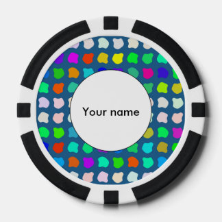 Colourful shapes abstract design poker chips