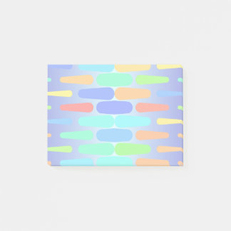 Colourful shapes abstract design post-it notes