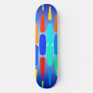 Colourful shapes abstract design skateboard