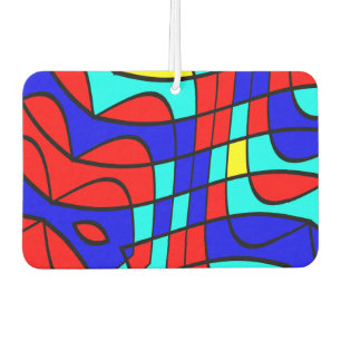 Colourful shapes car air freshener