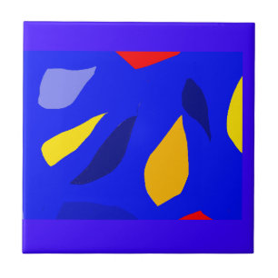 Colourful shapes Ceramic Tile