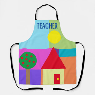 Colourful Shapes School TEACHER Apron