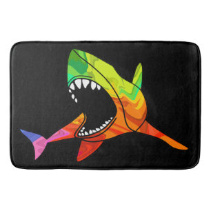 Colourful Shark Bath Mat
