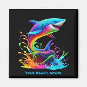 Colourful Shark Splash Magnet