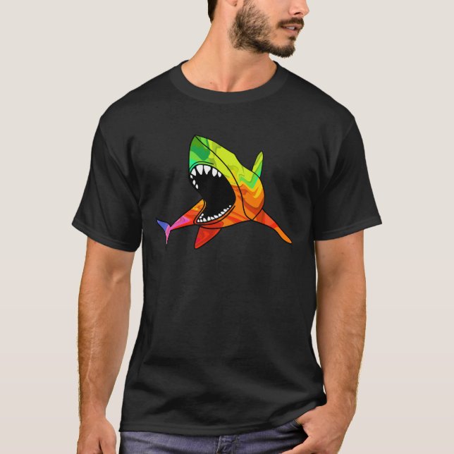 Colourful Shark T-Shirt (Front)