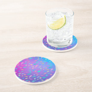 Colourful shark under the sea School Party Coaster