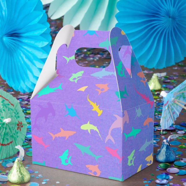 Colourful shark under the sea School Party Favour Box (Party)