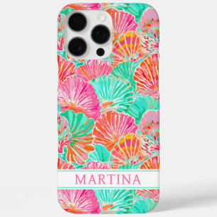 Colourful Shells Monogrammed iPhone 16 Pro Max Case