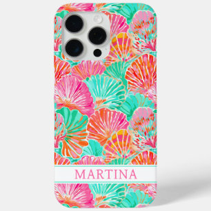 Colourful Shells Monogrammed iPhone 15 Pro Max Case