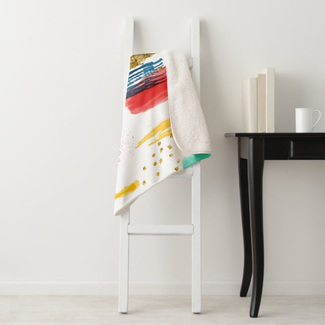 Colourful Sherpa Blanket (In Situ)