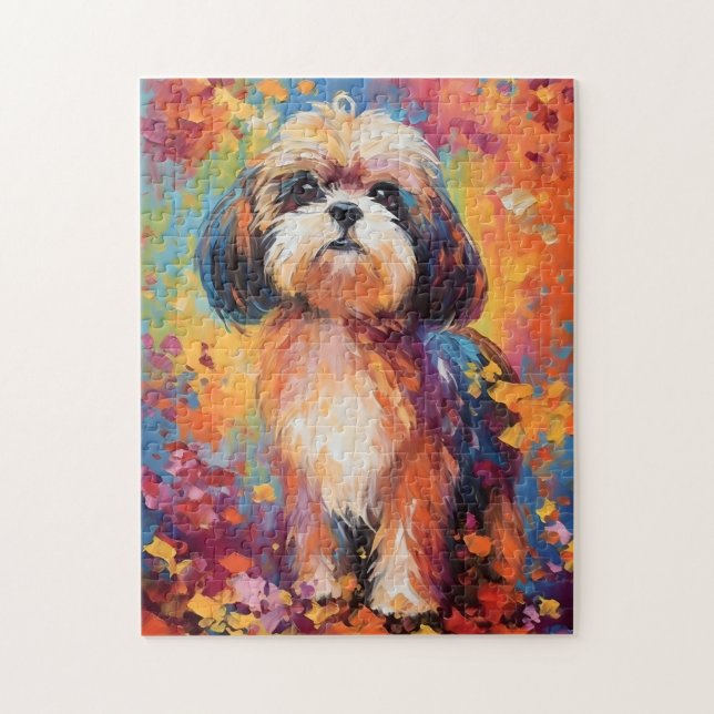 Colourful Shih Tzu Jigsaw Puzzle (Vertical)