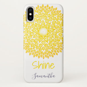 Colourful Shine Yellow Sun Mandala Personalised Case-Mate iPhone Case