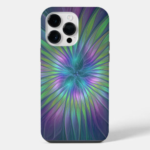 Colourful Shiny Fantasy Flower Abstract Fractal Ar iPhone 14 Pro Max Case