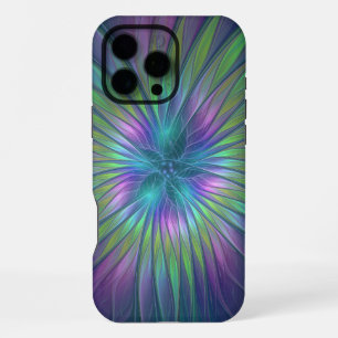 Colourful Shiny Fantasy Flower Abstract Fractal Ar iPhone 16 Pro Max Case