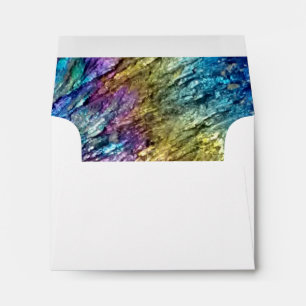 Colourful shiny rock texture liner wedding envelop envelope