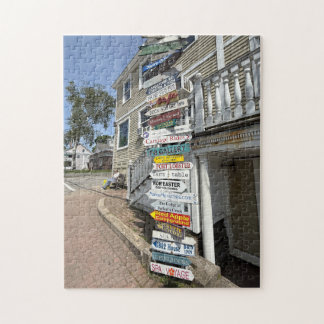 Colourful shop signs in Kennebunkport Maine Jigsaw Puzzle