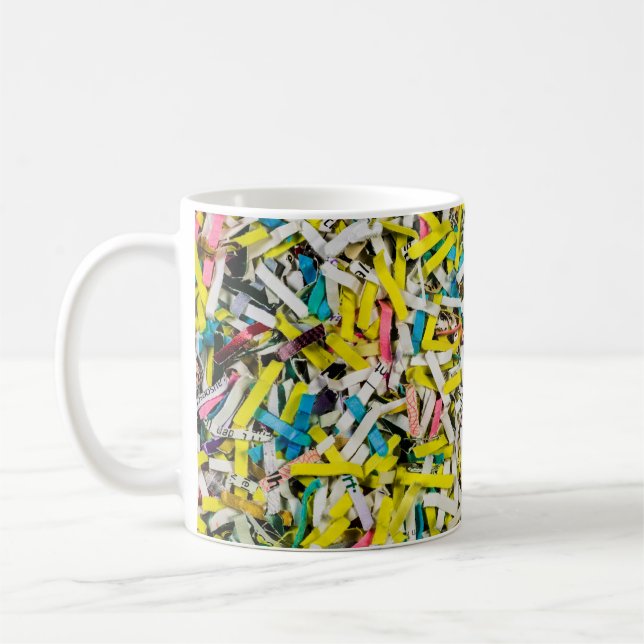 Colourful Shredded Paper Mug (Left)